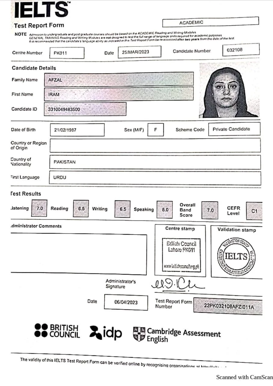 Student result 4