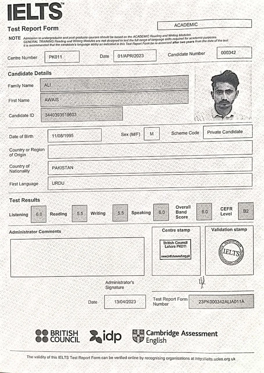 Student result 3